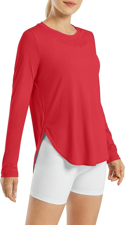 Women's UPF 50+ UV Shirts Long Sleeve Workout Sun Shirt